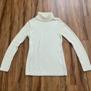 Coldwater Creek Cream Turtleneck Sz XS